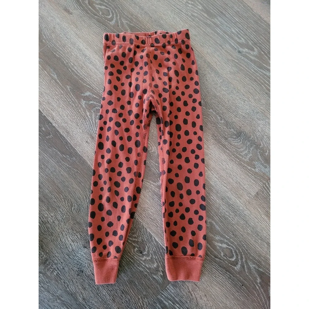 Hanna Andersson Kids US 4 Organic Cotton Polka Dot Pajama Pants Terracotta #9